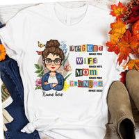 Thumbnail for Personalized Legend Wife Mom Grandma T-shirt, Gift For Mother's Day