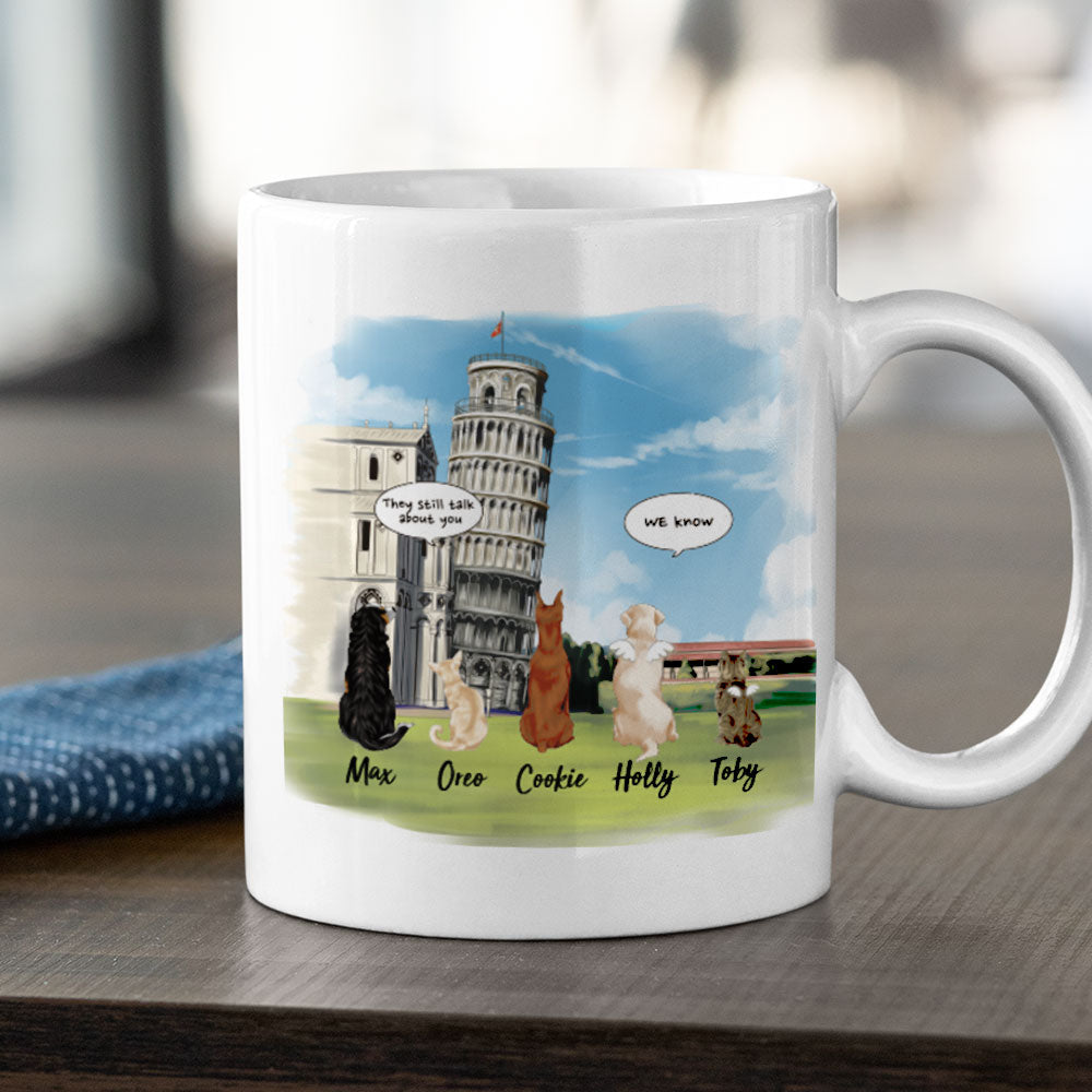 Pisa Tower- Dog Cat - Personalized Mug For Dog&Cat Lovers - Jonxifon