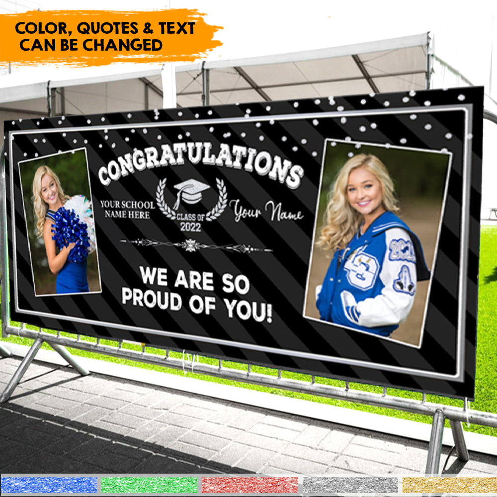 Congratulations Class Of 2022 Graduation Banner, Graduation Gift - Jonxifon