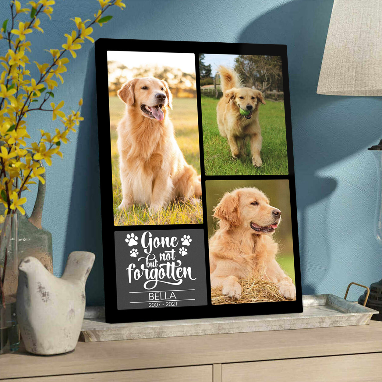 Gone But Not Forgotten - Personalized Pet Memorial Canvas