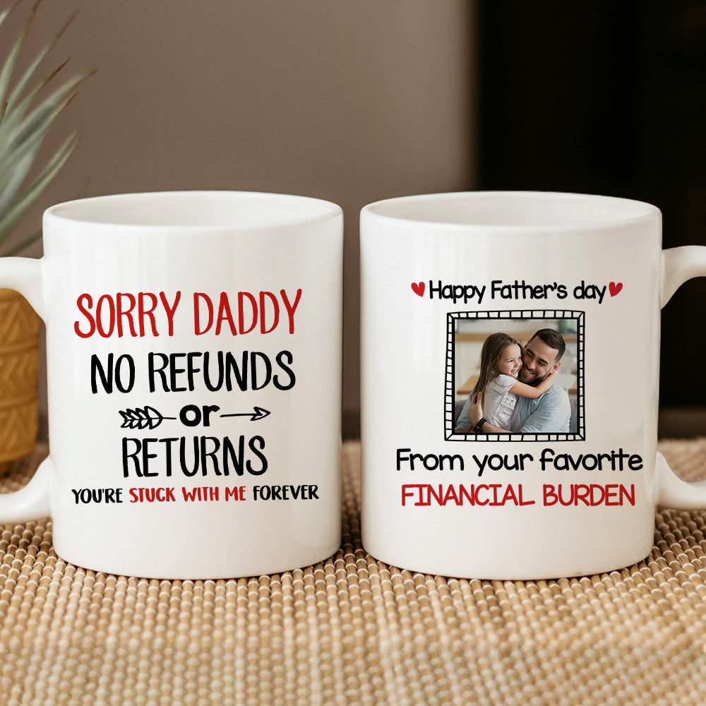 No Refunds Or Returns - Personalized white mug