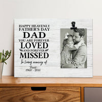 Thumbnail for Happy Father's day in heaven - Personalized Photo clip frame