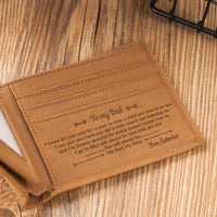 Thumbnail for Not easy for a man to raise a child -  Leather Men Wallet Wallet