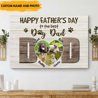 Thumbnail for Thank you Dog Dad - Personalized Pet Photo Canvas