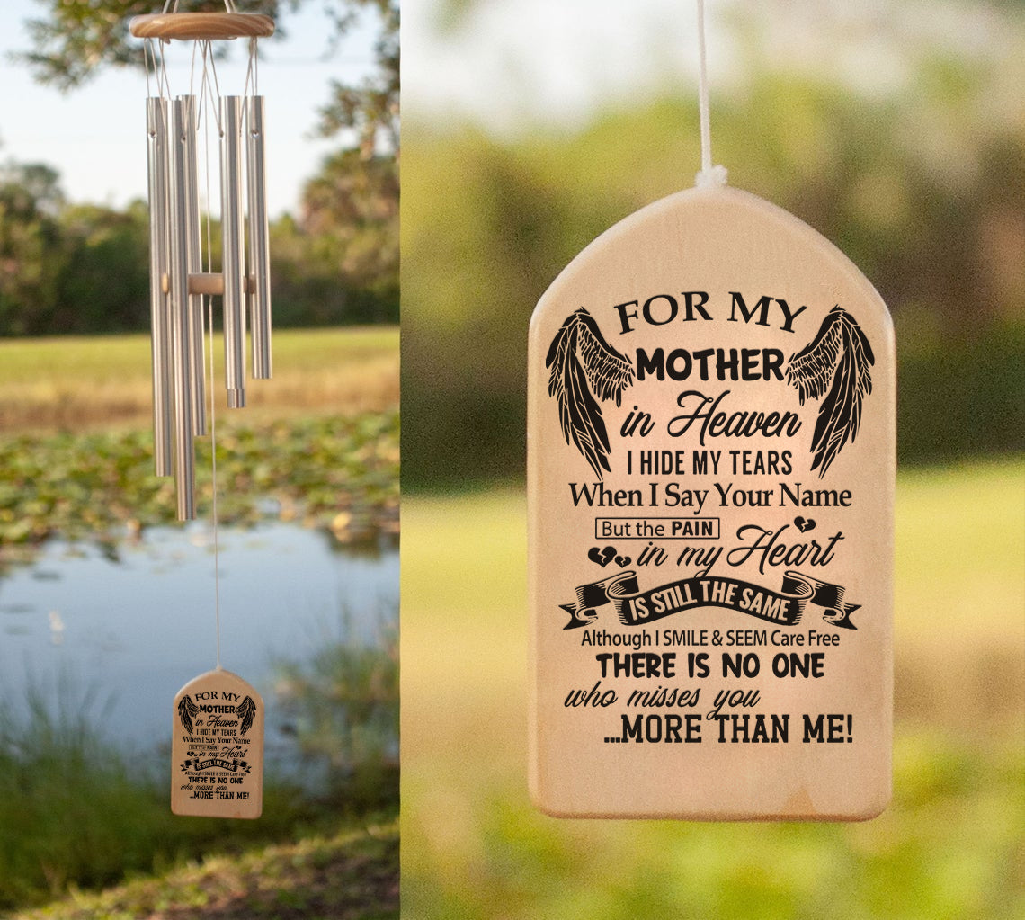 I hide my tears When I say Your Name - Memorial Personalized Wind Chimes