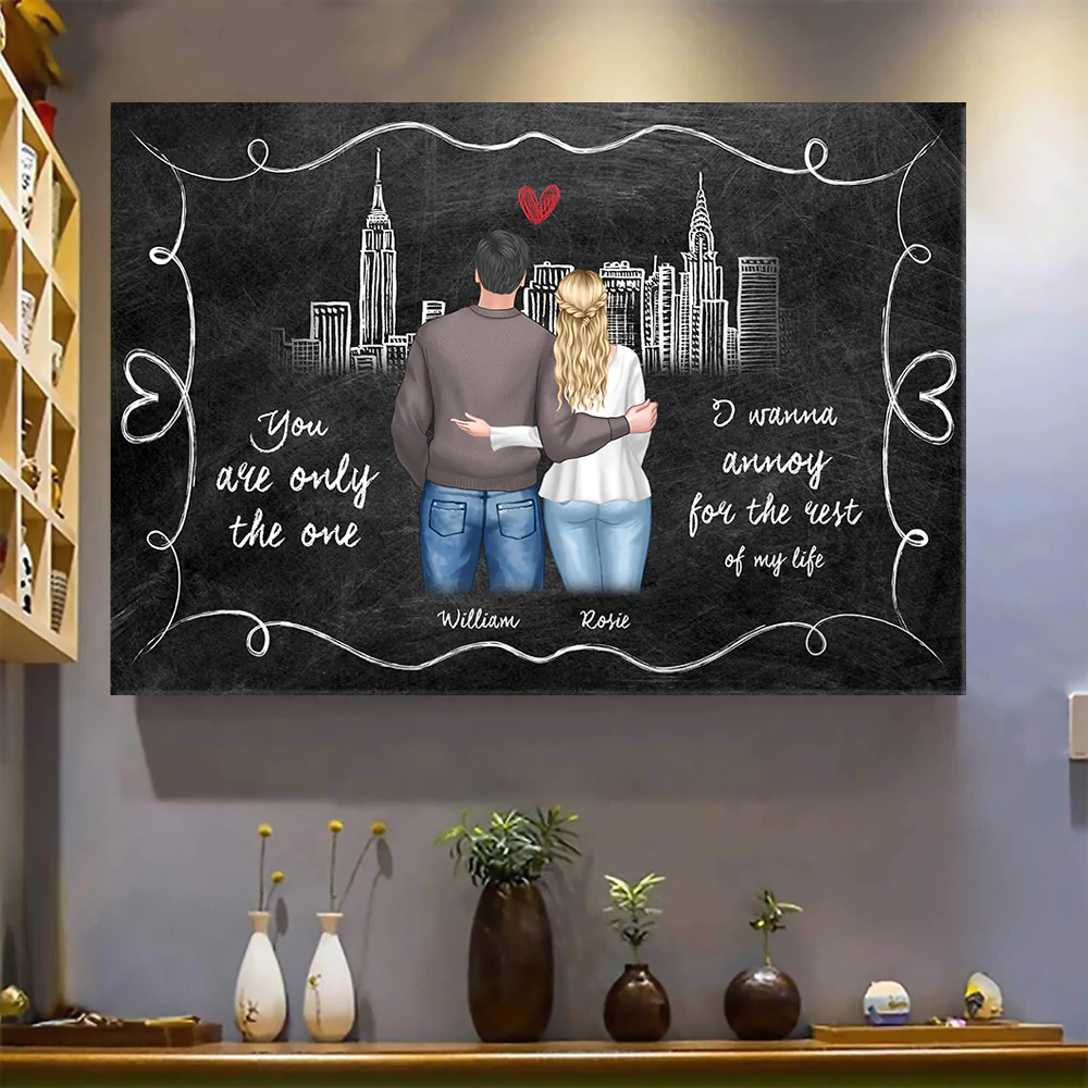 Personalized You Are The Only One Couple Poster/Canvas, Valentine's Day Gift CHI-THUY