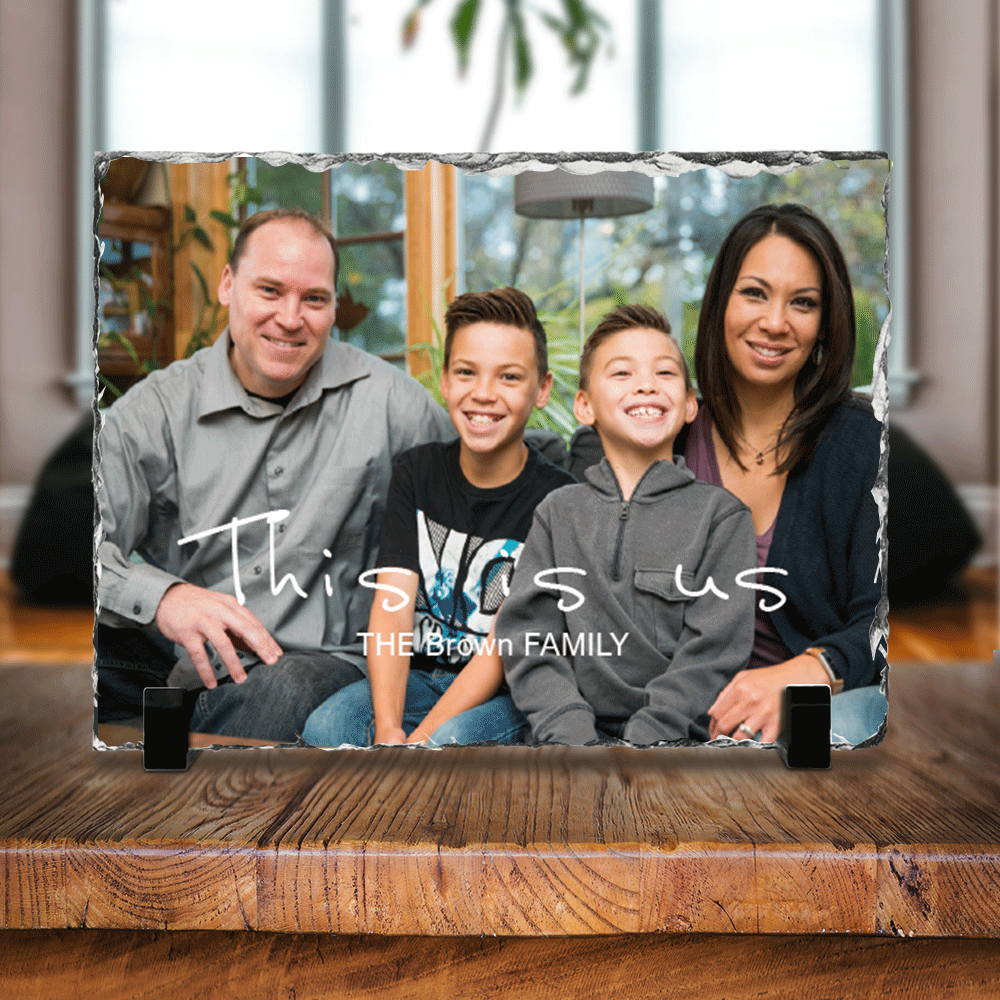 This Is Us, Family Photo Gallery Slate Photo - Memorial Gift - Jonxifon