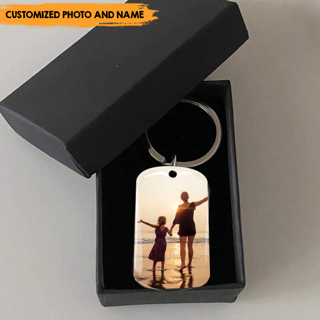 Like Mother Like Daughter - Personalized Image Upload Keychain, Gift For Mother's Day