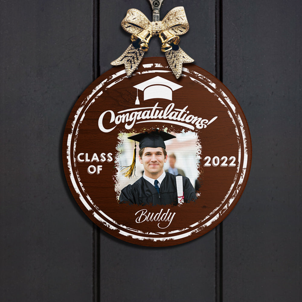 Congratulations Graduate 2022 - Personalized door wood sign