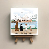 Thumbnail for Personalized Pet Memorial Square Stone Album-Dog Cat Loss Gifts-Pet Bereavement Gift-DOG & CAT-Opera House - Jonxifon