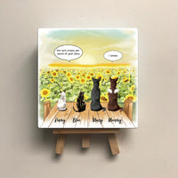 Thumbnail for Personalized Pet Memorial Square Stone Album-Dog Cat Loss Gifts-Pet Bereavement Gift-DOG & CAT-Sunflower - Jonxifon