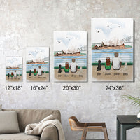 Thumbnail for Family Canvas Statue of liberty & Eiffel Tower Print Gifts For The Whole Family - Jonxifon