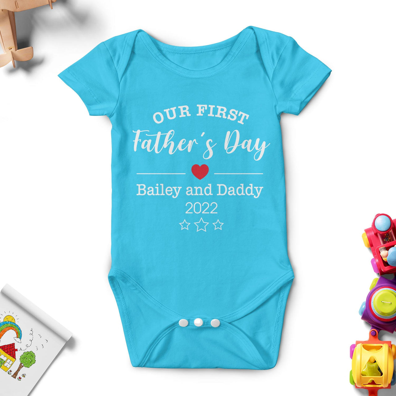 Our first Father's day - Personalized Onesie