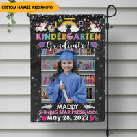 Thumbnail for Graduation Shining Star - Unicorn Personalized Garden Flag For Preschool Graduated