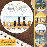 Thumbnail for Personalized Pet Memorial Circle Stone Coasters-Dog Cat Loss Gifts-Pet Bereavement Gift-DOG & CAT-Wooden Dock - Jonxifon