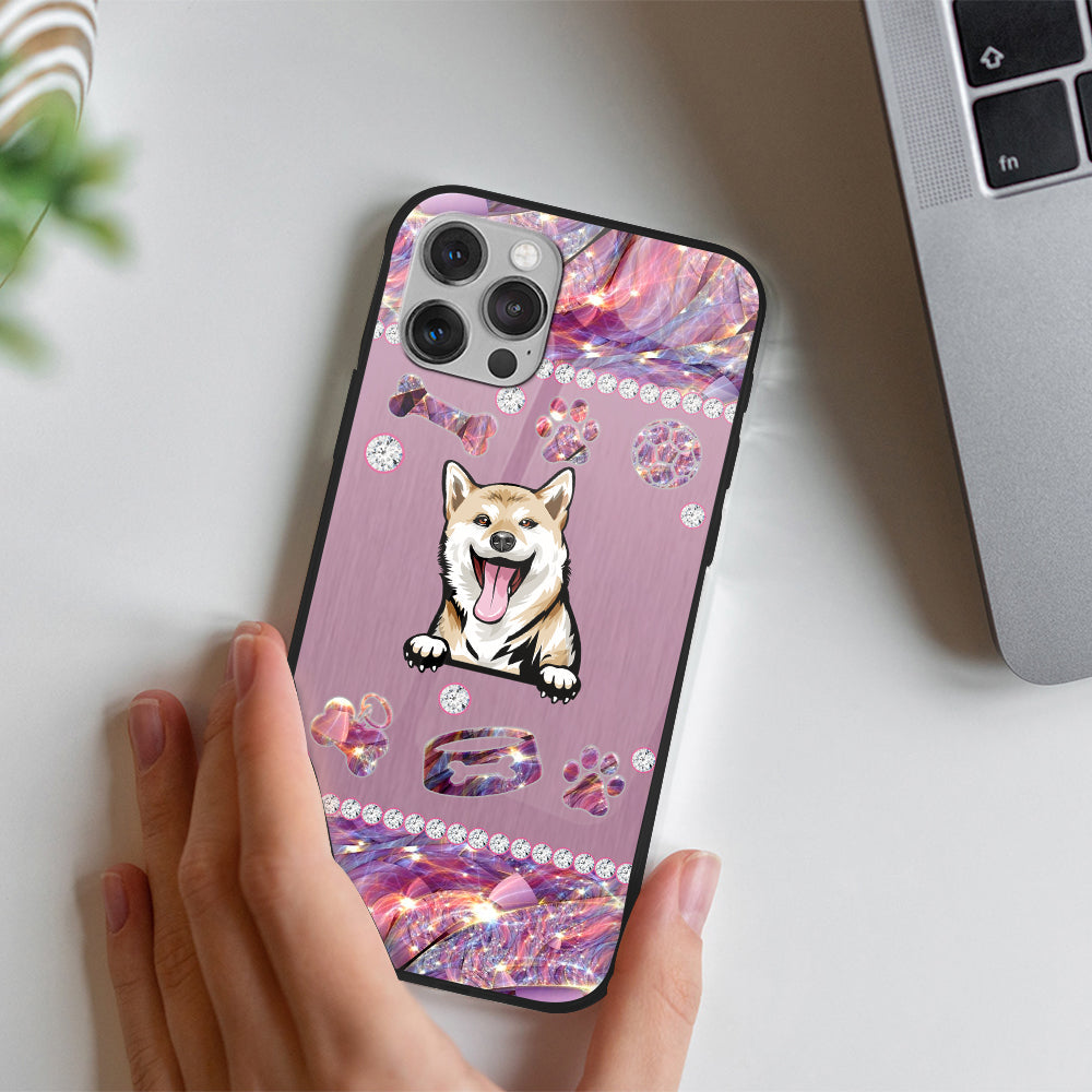 Pink Stone Dog - Customized Phone Case