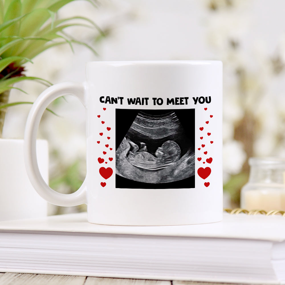 Snuggled up in belly's Mom - Personalized Coffee Mug