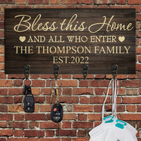 Thumbnail for Home Sweet Home - Custom Key Hanger with Family Name