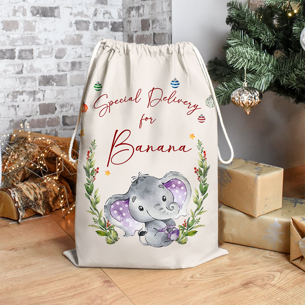 Custom Baby Name Christmas Bag, Christmas Gift