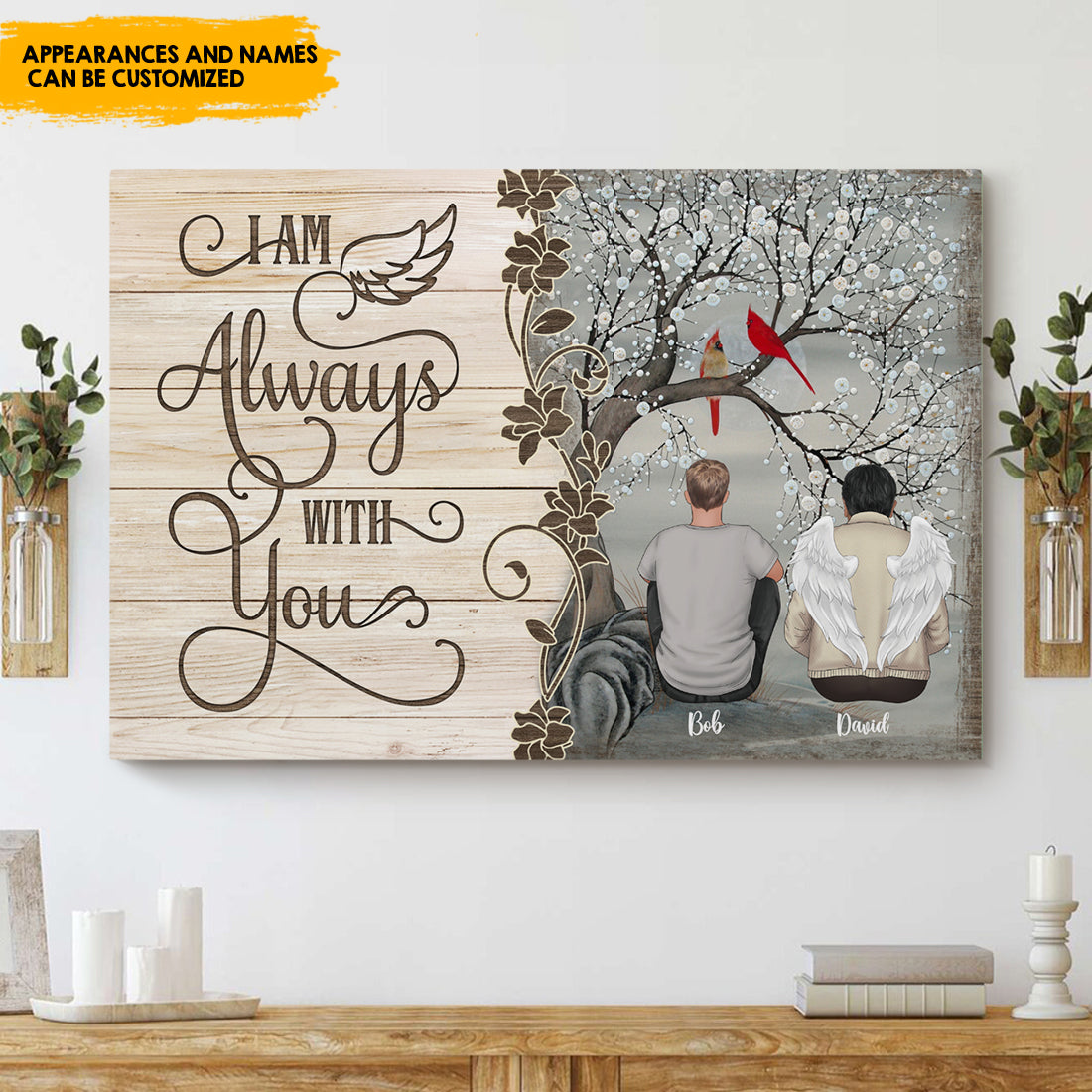 I Am Always With You Memorial Personalized Canvas