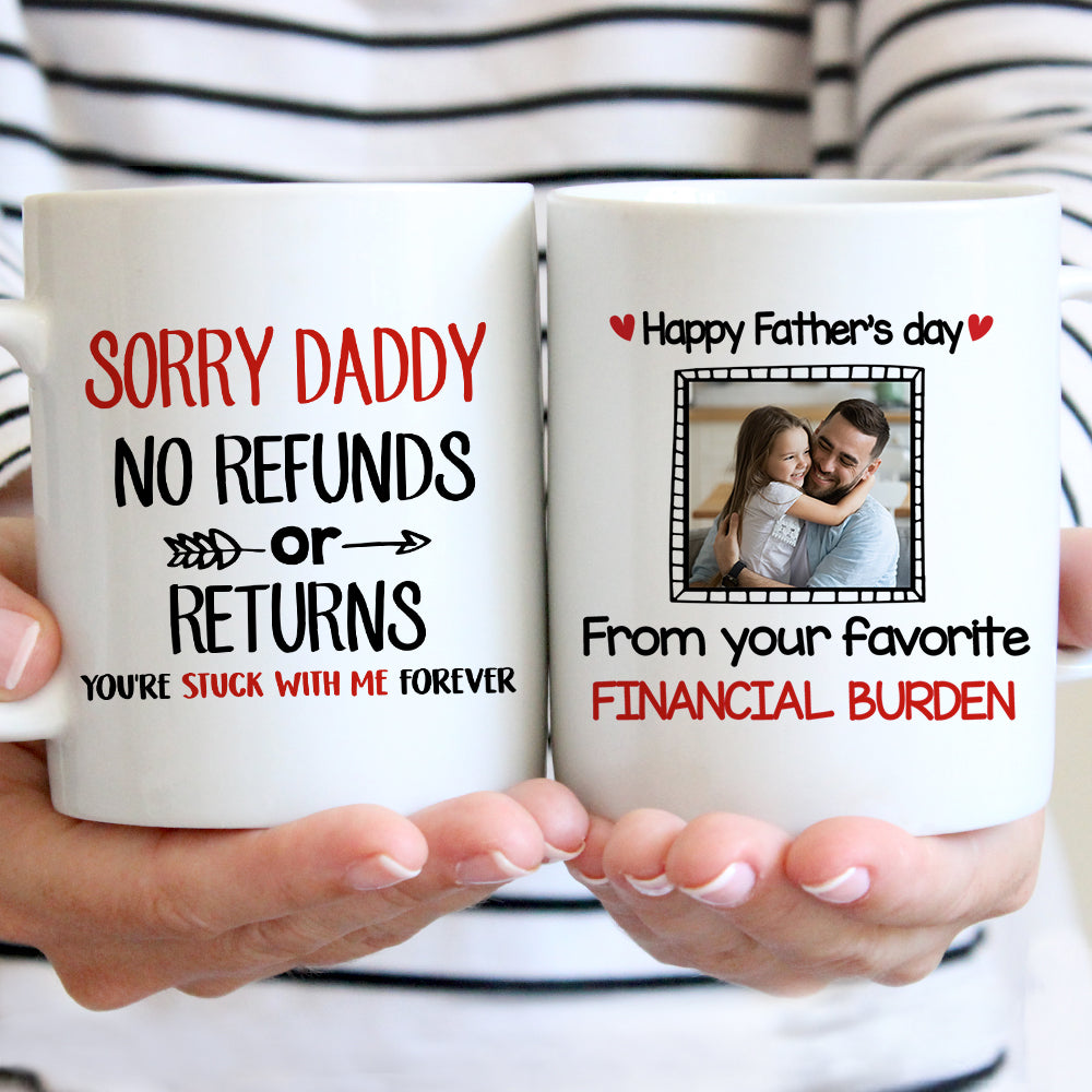 No Refunds Or Returns - Personalized white mug