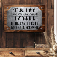 Thumbnail for We're all Screwed Garage Sign Personalized Metal Sign