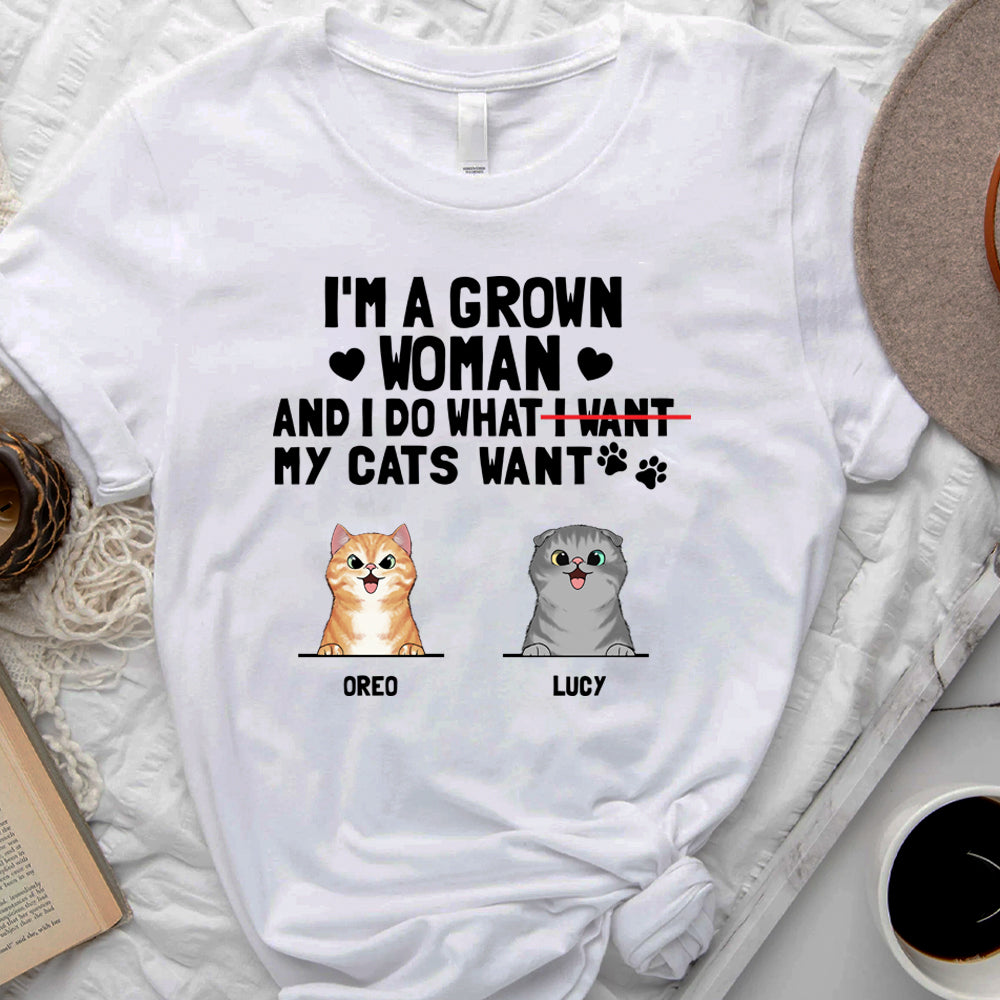 I do what my cat wants Personalized T-shirt