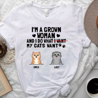 Thumbnail for I do what my cat wants Personalized T-shirt