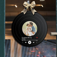 Thumbnail for Father's day Personalized Record - Personalized Round Wooden Door