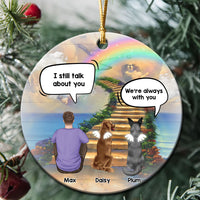 Thumbnail for Personalized I Still Talk About You Memorial Dog Loss Of Pet Ceramic Christmas Ornament CHI-YEN