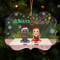 Thumbnail for Personalized Besties Friends Sisters Forever Acrylic Ornament, Customized Holiday Ornament CHI-YEN