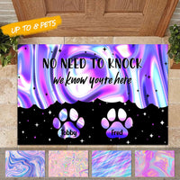 Thumbnail for Hologram Pawprints Pets Personalized Doormat - Jonxifon