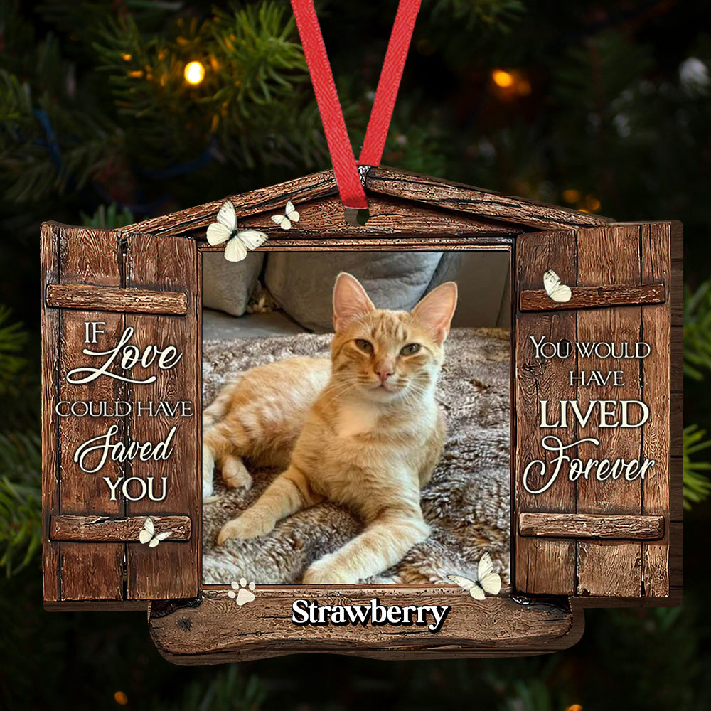 Upload Photo Window Ornament Loss Of Pet Dog Cat Memorial Christmas Ornament CHI-YEN