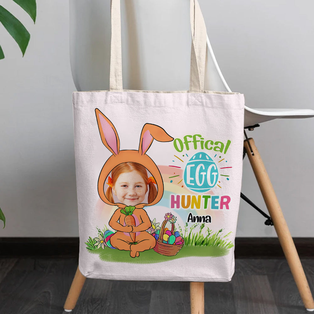 Personalized Easter Custom Face Kid Tote Bag, Gift For Grandchild Mom Grandma JonxiFon