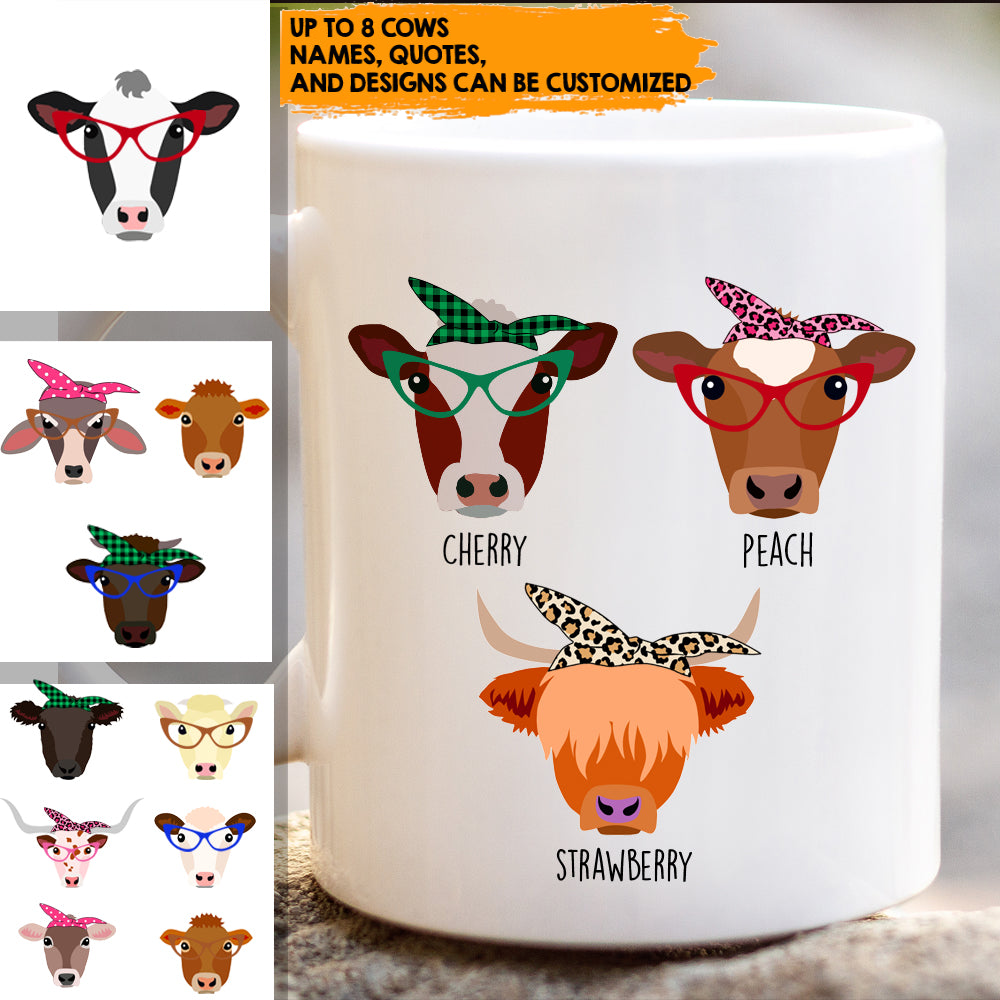 Happy Mother's Day For Cow Mom - Personalized Funny Mug - Jonxifon