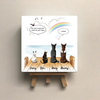 Thumbnail for Personalized Pet Memorial Square Stone Album-Dog Cat Loss Gifts-Pet Bereavement Gift-DOG & CAT-Wooden Dock - Jonxifon