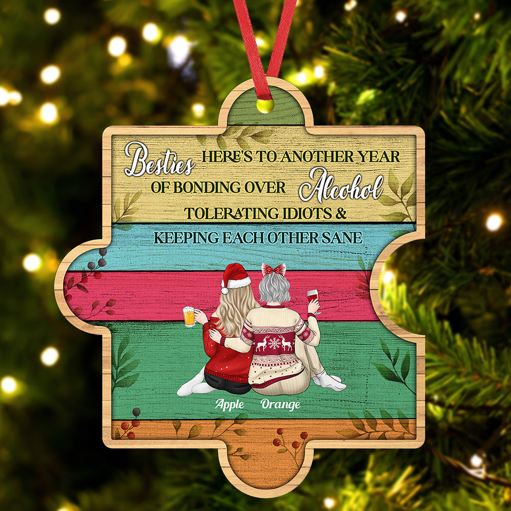 Personalized You Are My Missing Piece Besties Friends, Customized Holiday Ornament CHI-YEN