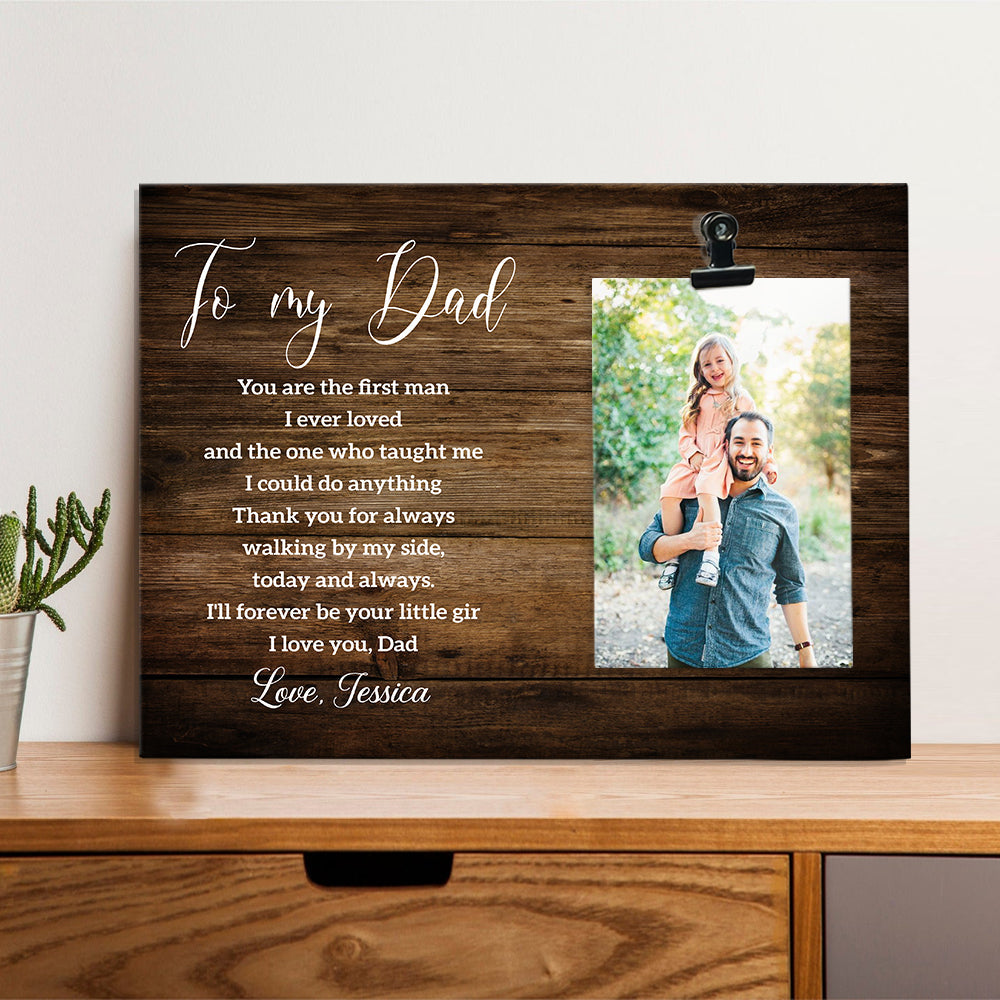 Everything I am, you helped me to be - Personalized Photo clip frame