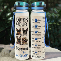 Thumbnail for DRINK YOUR DOGGONE WATER - Custom Water Tracker Bottle