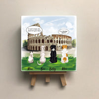 Thumbnail for Personalized Pet Memorial Square Stone Album-Dog Cat Loss Gifts-Pet Bereavement Gift-DOG & CAT-Colosseum - Jonxifon