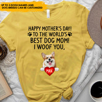 Thumbnail for Happy Mother's Day Dog Mom, Custom Shirt For Dog Lovers - Personalized Gifts