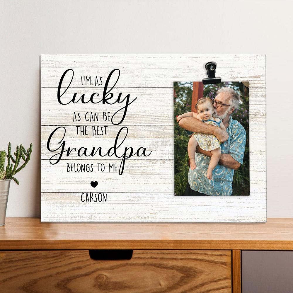 LUCKY as can be the best - Personalized Photo clip frame