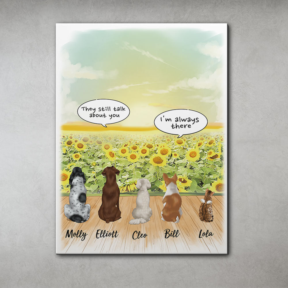 They Still Talk About You Conversation - Canvas Print, Fluffy Dog & Cat Memorial Gifts - Jonxifon