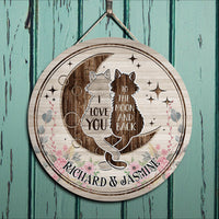 Thumbnail for I Love You To The Moon And Back, Wood Circle Sign For Home Decor - Jonxifon