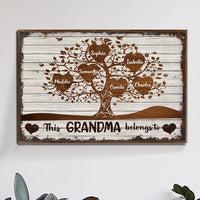 Thumbnail for This Grandma Belongs To Personalized Canvas Wall Art - Jonxifon