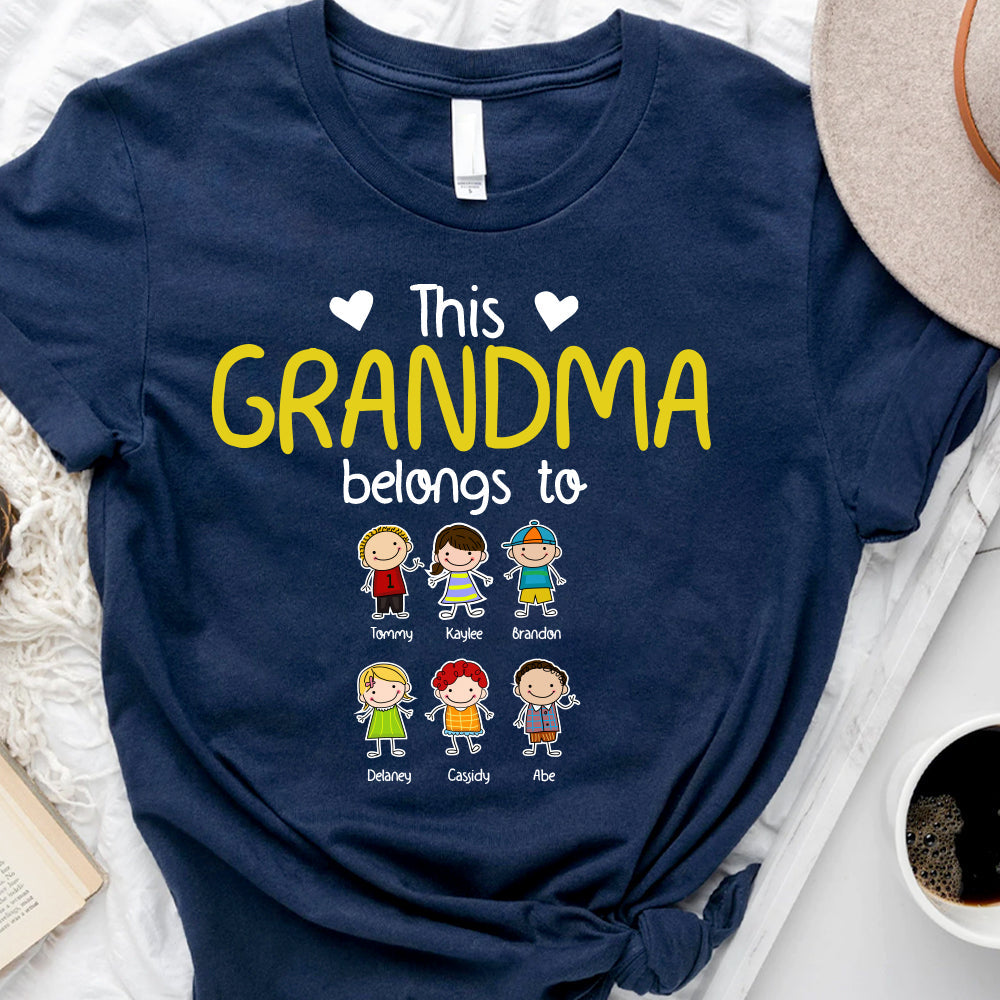 This Grandma Belongs To Personalized Shirt Custom Kid Name Mothers Day