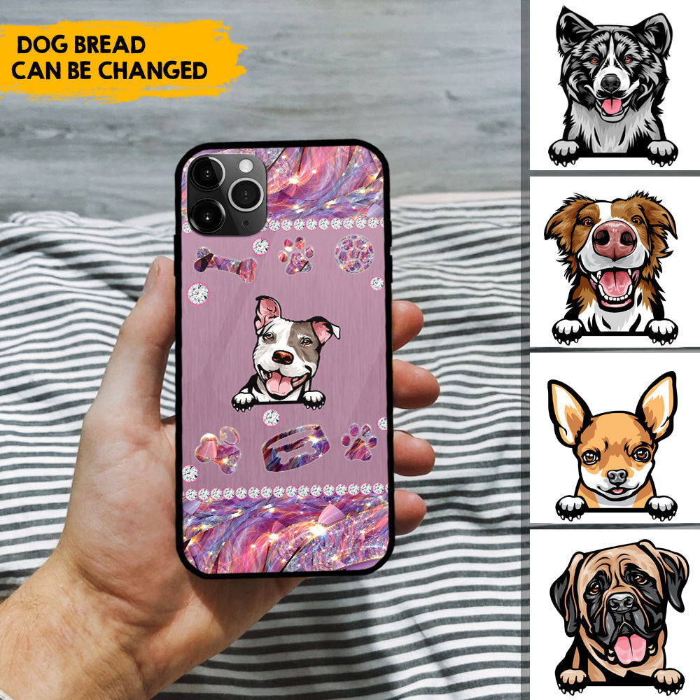 Pink Stone Dog - Customized Phone Case