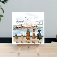 Thumbnail for Personalized Pet Memorial Square Stone Album-Dog Cat Loss Gifts-Pet Bereavement Gift-DOG & CAT-Opera House - Jonxifon