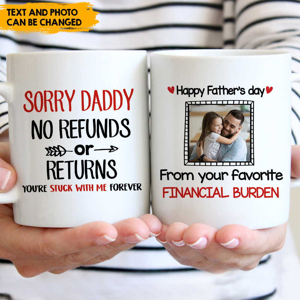 No Refunds Or Returns - Personalized white mug