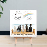 Thumbnail for Personalized Pet Memorial Square Stone Album-Dog Cat Loss Gifts-Pet Bereavement Gift-DOG & CAT-Wooden Dock - Jonxifon